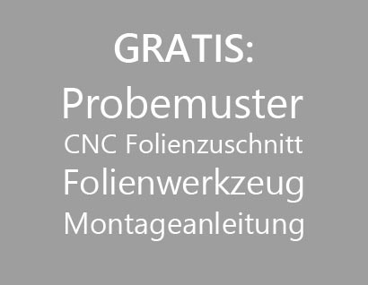 folienzuschnitt, folienwerkzeug, probemuster verklebeanleitung gratis bei ifoha
